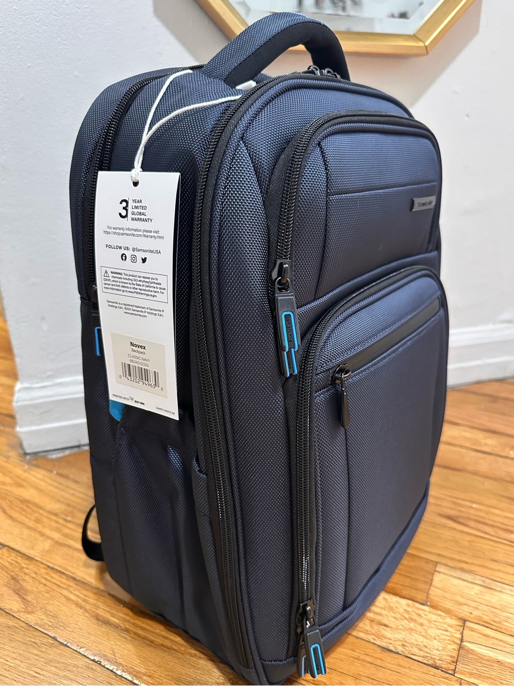 NEW Samsonite Navy Backpack - Picture 13 of 13